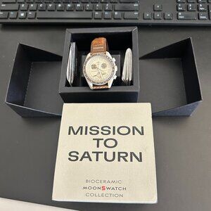 Swatch X Omega  Moonswatch Mission to Saturn-New in Box